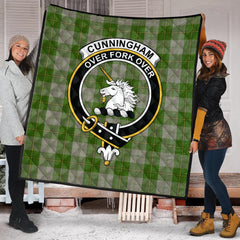 Cunningham Dress Green Dancers Tartan Crest Quilt