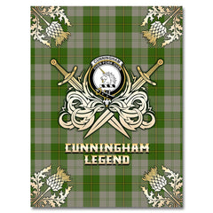 Cunningham Dress Green Dancers Tartan Gold Courage Symbol Blanket