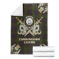 Cunningham Hunting Modern Tartan Gold Courage Symbol Blanket
