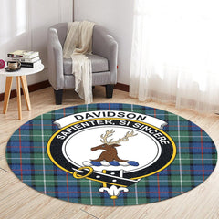 Davidson of Tulloch Tartan Crest Round Rug