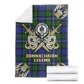 Donnachaidh Tartan Gold Courage Symbol Blanket
