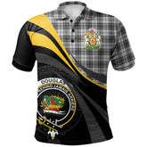 Douglas Grey Modern Tartan Polo Shirt - Royal Coat Of Arms Style