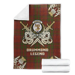 Drummond Tartan Gold Courage Symbol Blanket