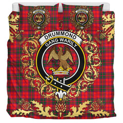 Drummond Modern Tartan Crest Bedding Set - Golden Thistle Style