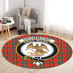 Drummond of Perth Tartan Crest Round Rug