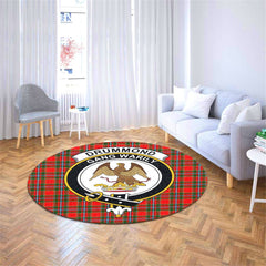 Drummond of Perth Tartan Crest Round Rug