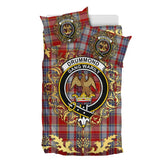 Drummond of Perth Dress 02 Tartan Crest Bedding Set - Golden Thistle Style
