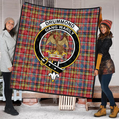 Drummond of Strathallan Tartan Crest Quilt