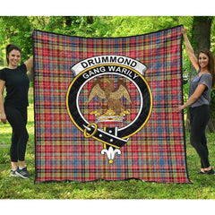 Drummond of Strathallan Tartan Crest Quilt
