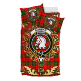 Dunbar Modern Tartan Crest Bedding Set - Golden Thistle Style