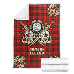Dunbar Modern Tartan Gold Courage Symbol Blanket