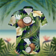 Dundas Tartan Hawaiian Shirt Hibiscus, Coconut, Parrot, Pineapple - Tropical Garden Shirt
