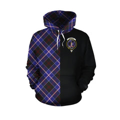Dunlop Modern Tartan Hoodie Half of Me - Cross Style