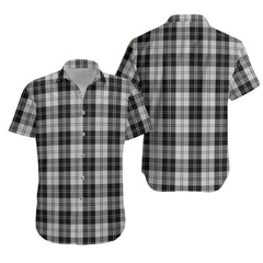 Erskine Black and White Tartan Hawaiian Shirt