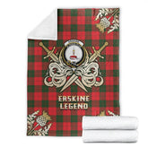 Erskine Modern Tartan Gold Courage Symbol Blanket