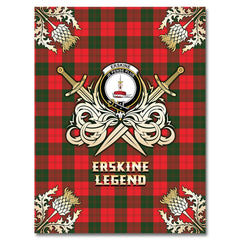Erskine Modern Tartan Gold Courage Symbol Blanket