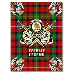 Fairlie Modern Tartan Gold Courage Symbol Blanket