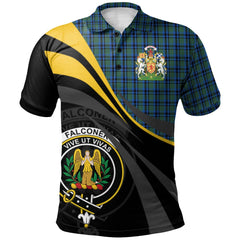 Falconer Tartan Polo Shirt - Royal Coat Of Arms Style