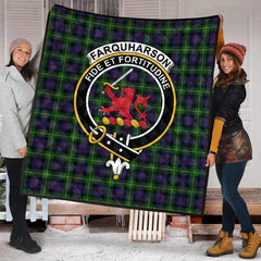 Farquharson Tartan Crest Quilt