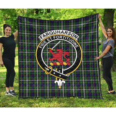Farquharson Dress Tartan Crest Quilt