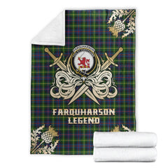 Farquharson Modern Tartan Gold Courage Symbol Blanket