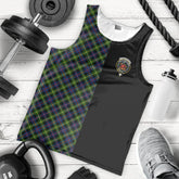 Farquharson Modern Tartan Crest Men's Tank Top - Cross Style