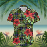 Ferguson Tartan Hawaiian Shirt Hibiscus, Coconut, Parrot, Pineapple - Tropical Garden Shirt