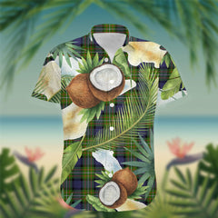 Ferguson Tartan Hawaiian Shirt Hibiscus, Coconut, Parrot, Pineapple - Tropical Garden Shirt