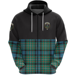 Ferguson Ancient Clan Half Of Tartan Zipper Hoodie