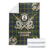 Ferguson Modern Tartan Gold Courage Symbol Blanket