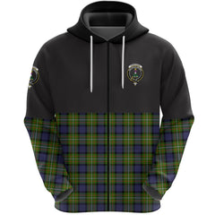 Ferguson Modern Clan Half Of Tartan Zipper Hoodie