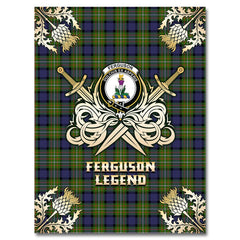 Ferguson Modern Tartan Gold Courage Symbol Blanket