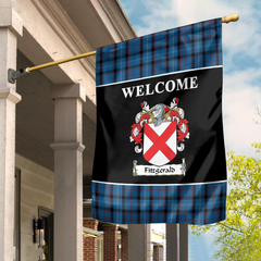 Fitzgerald Tartan Crest Black Garden Flag