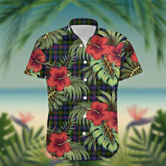 Fleming Tartan Hawaiian Shirt Hibiscus, Coconut, Parrot, Pineapple - Tropical Garden Shirt