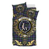 Fletcher Modern Tartan Crest Bedding Set - Golden Thistle Style
