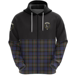 Fletcher of Dunans Clan Half Of Tartan Zipper Hoodie