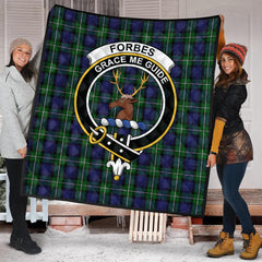 Forbes Tartan Crest Quilt