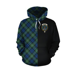 Forbes Ancient Tartan Hoodie Half of Me - Cross Style