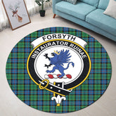 Forsyth Ancient Tartan Crest Round Rug