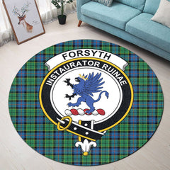 Forsyth Ancient Tartan Crest Round Rug