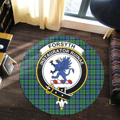 Forsyth Ancient Tartan Crest Round Rug