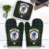Forsyth Modern Tartan Crest Oven Mitt And Pot Holder (2 Oven Mitts + 1 Pot Holder)