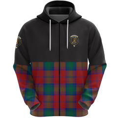 Fotheringham Modern Clan Half Of Tartan Zipper Hoodie