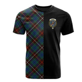 Fraser Hunting Ancient Tartan T-Shirt Half of Me - Cross Style