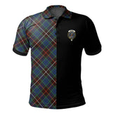 Fraser Hunting Ancient Tartan Polo Shirt Half of Me - Cross Style