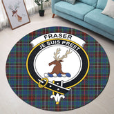Fraser Hunting Ancient Tartan Crest Round Rug