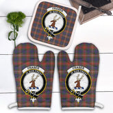 Fraser Hunting Modern Tartan Crest Oven Mitt And Pot Holder (2 Oven Mitts + 1 Pot Holder)