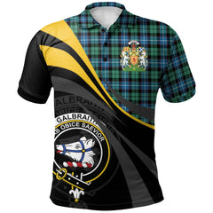 Galbraith Ancient Tartan Polo Shirt - Royal Coat Of Arms Style