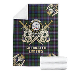 Galbraith Modern Tartan Gold Courage Symbol Blanket