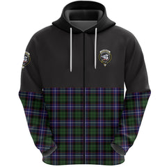 Galbraith Modern Clan Half Of Tartan Zipper Hoodie